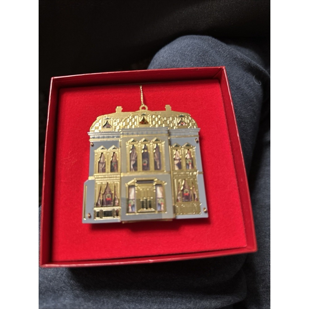 Bing And Grondahl Jersey House Vintage Brass Ornament With Box - Picture 2 of 6